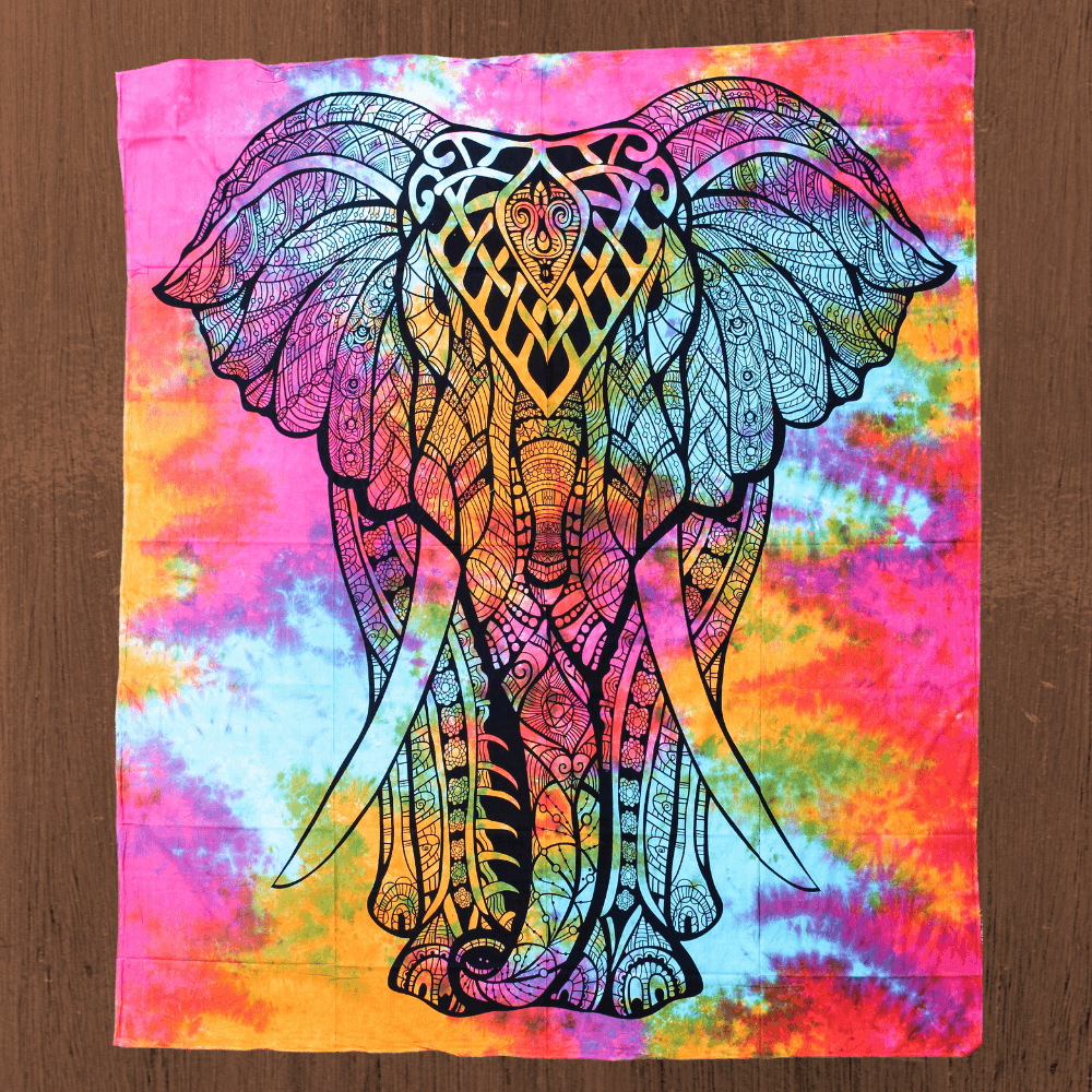 image-Tenture murale en coton "Beauté de l'Éléphant"