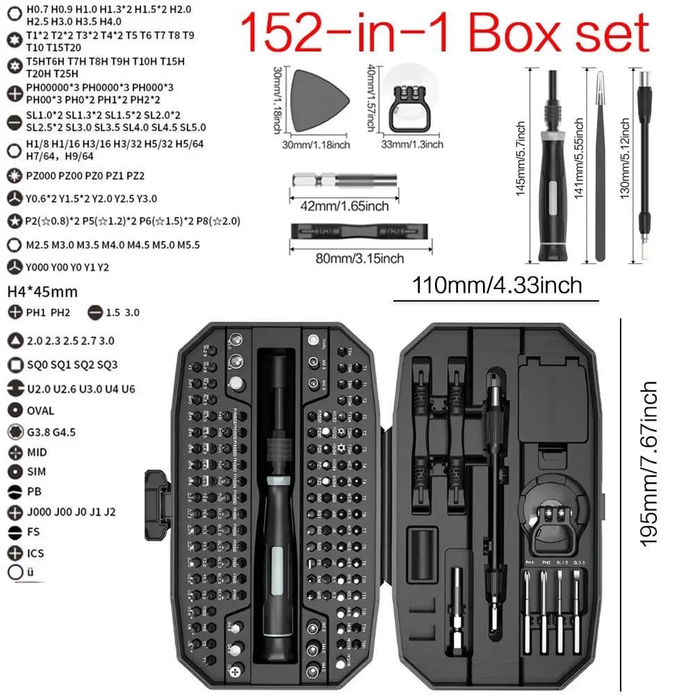 image-Precision Screwdriver Set, Laptop Tool Kit, 152/25 in 1 Professional Computer Screwdriver Repair Kit T5 T6 Torx Screwdriver