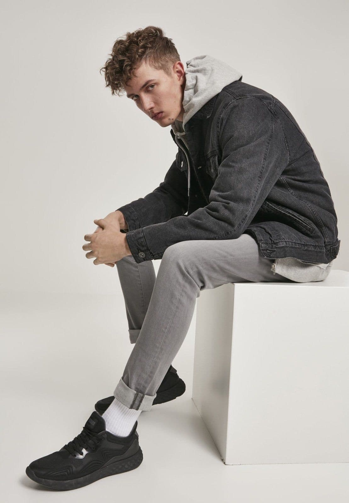 image-Sherpa Lined Jeans Jacket - Black Wash