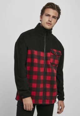 image-Patterned Polar Fleece Track Jacket