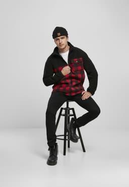 image-Patterned Polar Fleece Track Jacket
