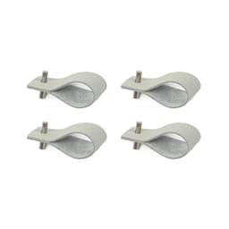 image-Leather napkin rings | set of 4 | gray-blue