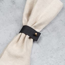 image-Leather napkin rings | set of 4 | black