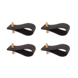image-Leather napkin rings | set of 4 | black