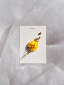 image-Handmade Dried Flower Greeting Card | Thank You Card