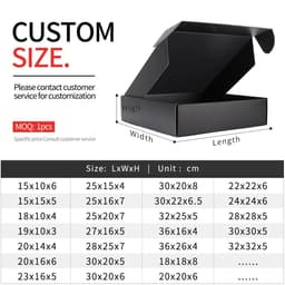image-5/10/20 pcs black packaging boxdelivery , express cardboard box, small gift box, postal box carton