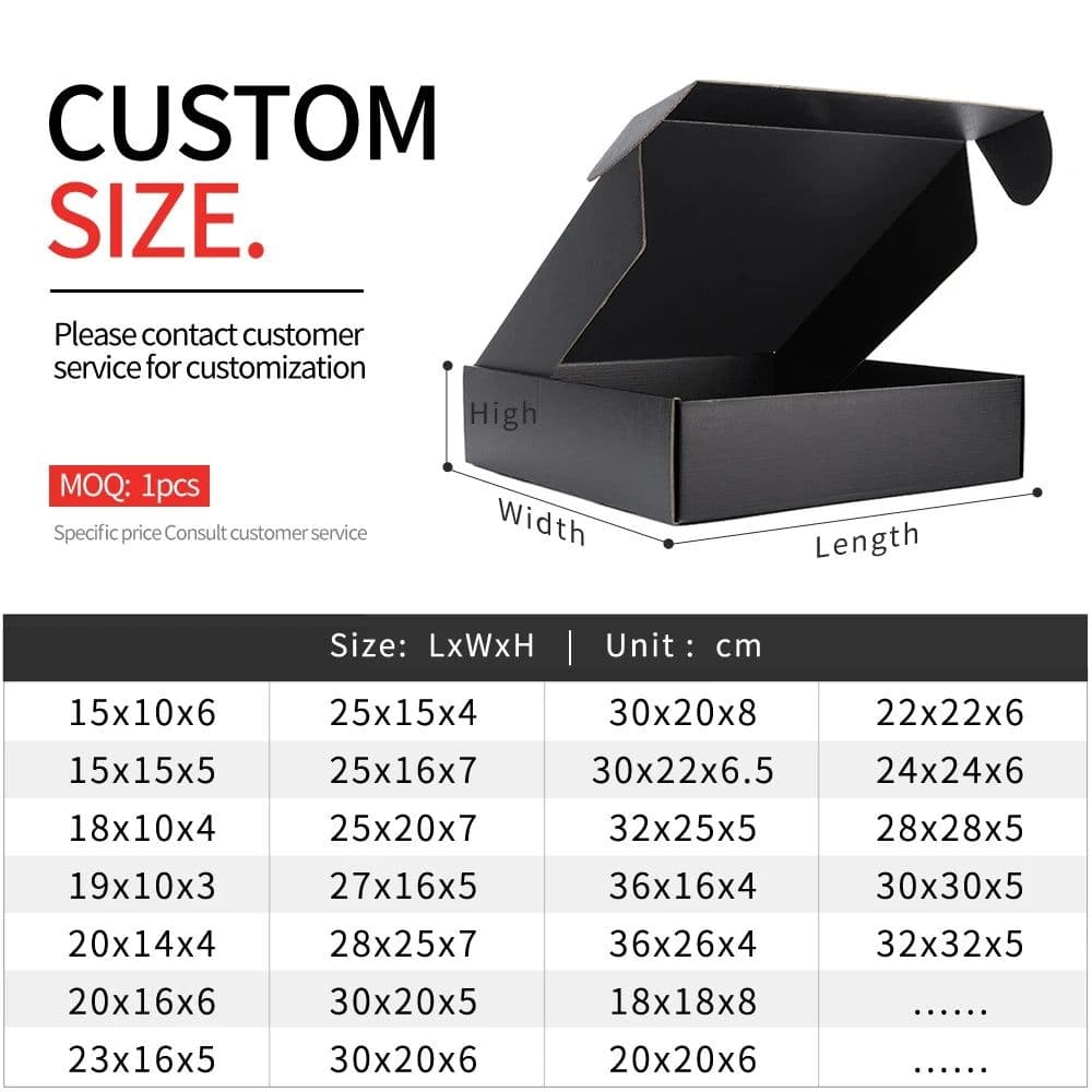 image-5/10/20 pcs black packaging boxdelivery , express cardboard box, small gift box, postal box carton