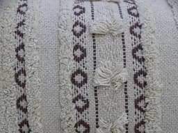 image-Handwoven 14"X 24" Throw Pillow with Fringes