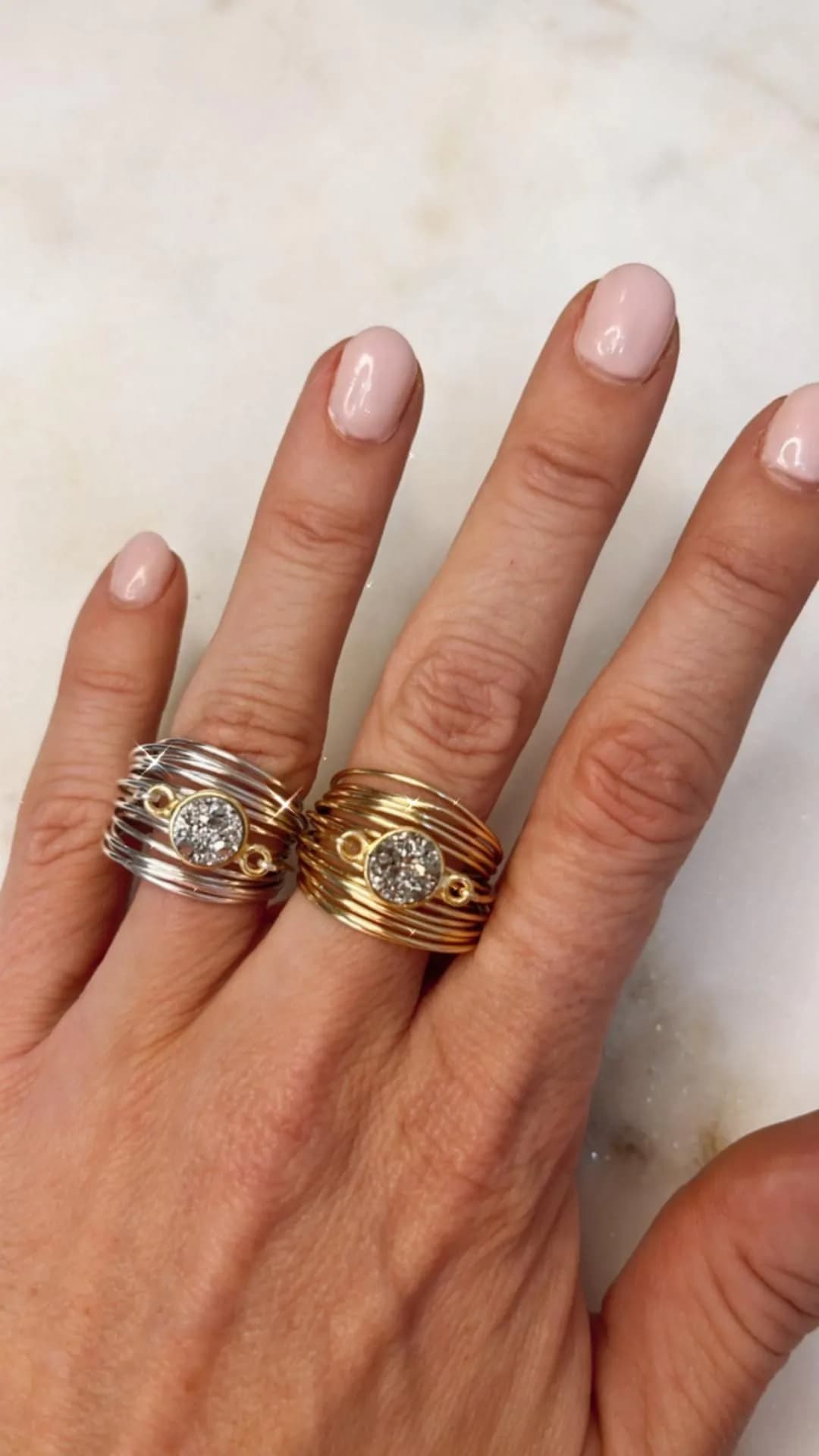 image-Torrey Ring with Silver Druzy