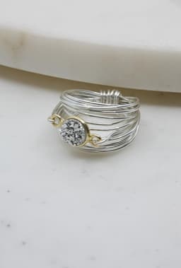 image-Torrey Ring with Silver Druzy