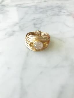 image-Torrey Ring with White Druzy