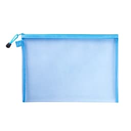 image-Transparent Waterproof Mesh Zipper Pouch Document Bag A4 Size File Folders for School Office Supplies Pencil Case Storage Bags