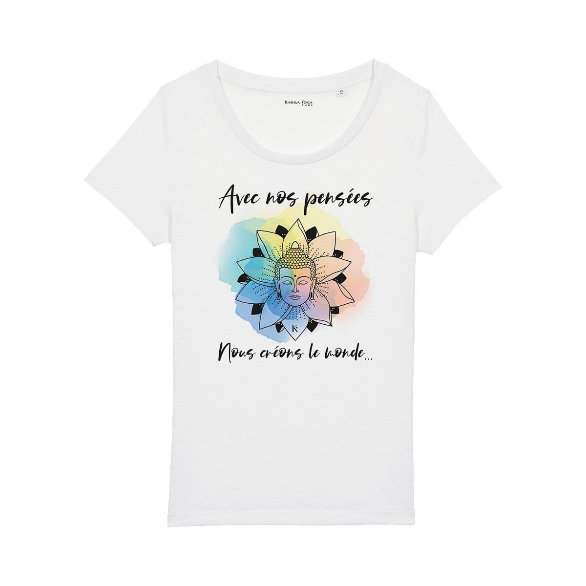 image-T-Shirt Femme "Créons le monde" en Coton Bio