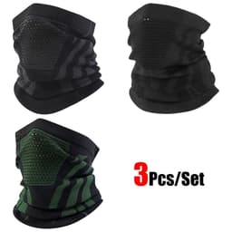 image-3Pcs/Set Unisex Winter Warm Skiing Mask Elastic Breathable Outdoor Sports Running Fishing Multi-Functional Neck Warmer Headscarf