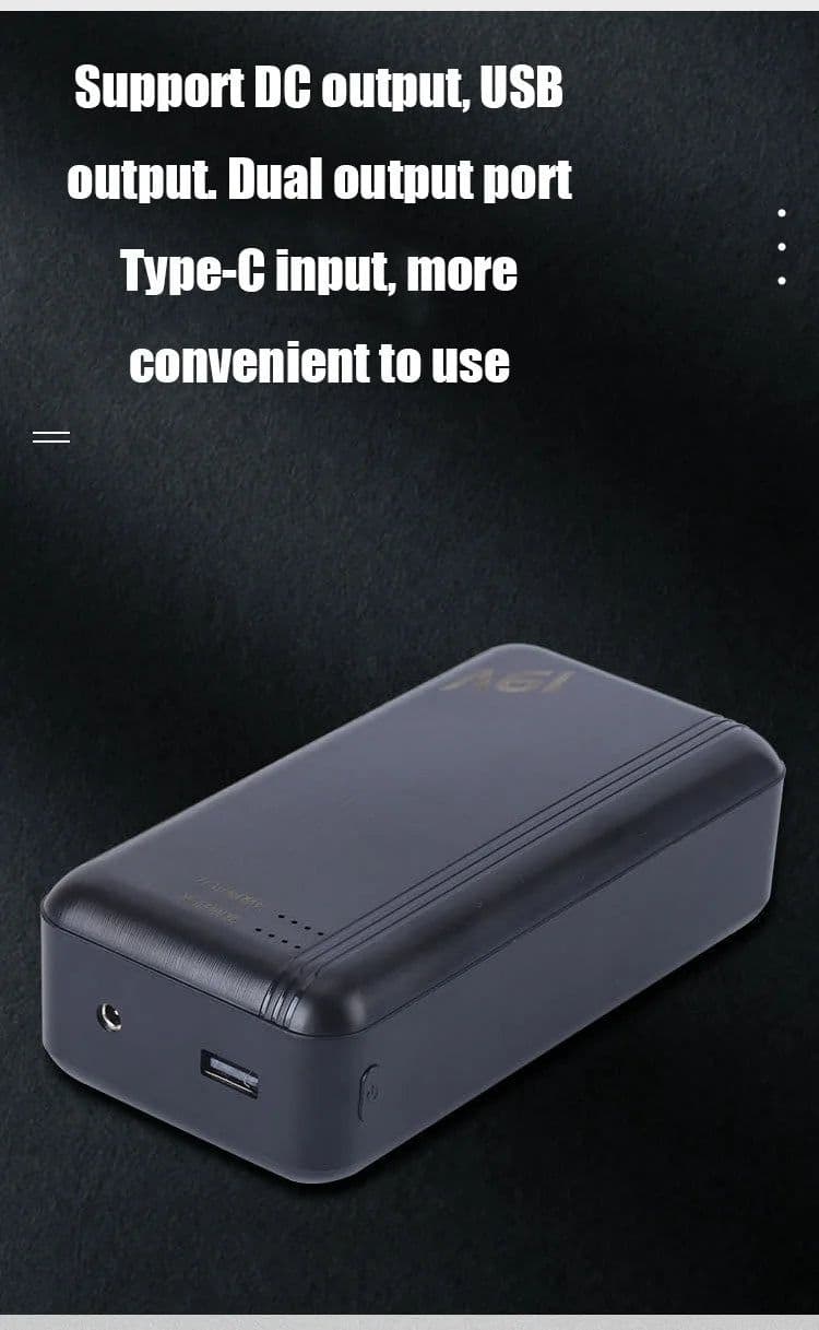 image-Power Bank 12V/20000mAh Portable Charging Power Supply Fast Charging For Fan Vest Cooling Vest Summer Air-Condition Clothing