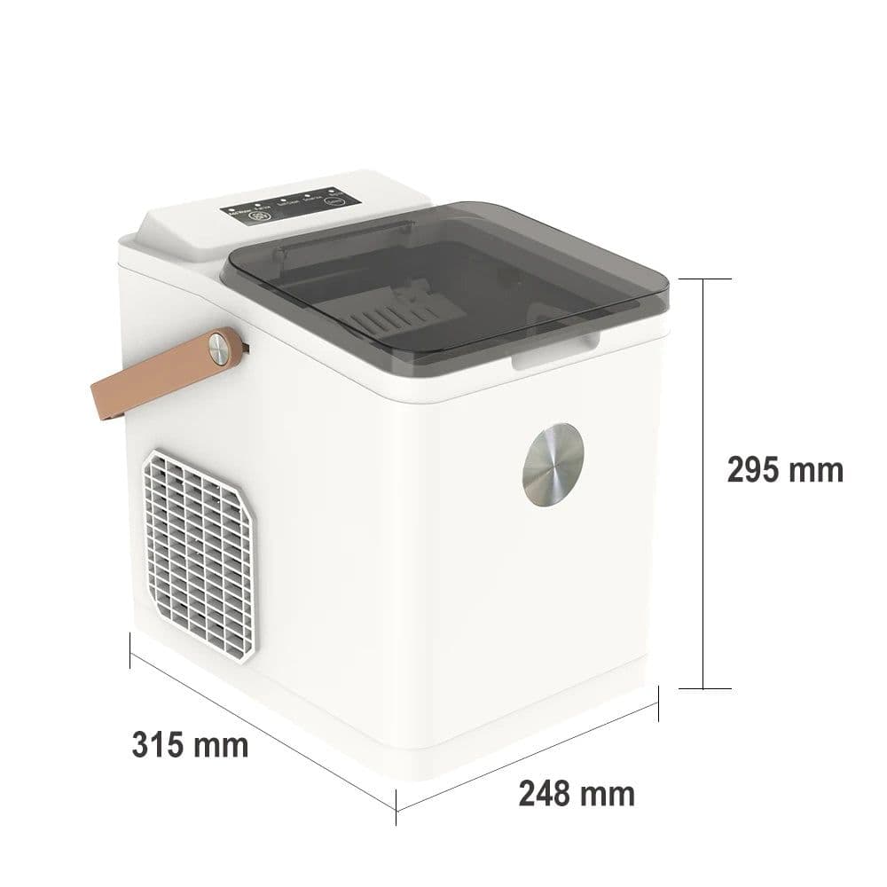 image-Household 12kg 110V/220V-240V Home Commercial Small Counter Top Bullet Shaped Round Ice Cube Maker Electric Portable Ice Machine