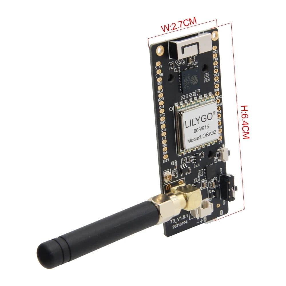 image-LILYGO® TTGO LoRa32 V2.1_1.6 Version 433/868/915Mhz ESP32 LoRa OLED 0.96 Inch SD Card Bluetooth WIFI Wireless Module ESP-32 SMA