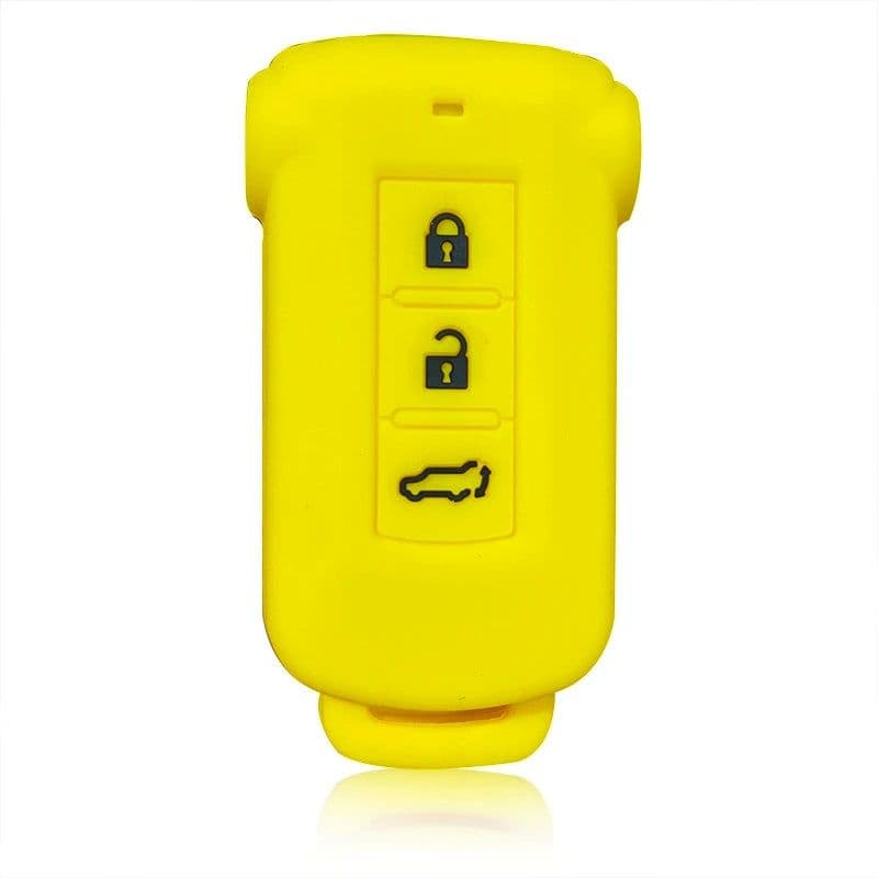 image-Silica Gel Car Key Cover Case For Mitsubishi Outlander 2014 Pajero Delica Key Holder Remote Control Case For Keychain Alarm