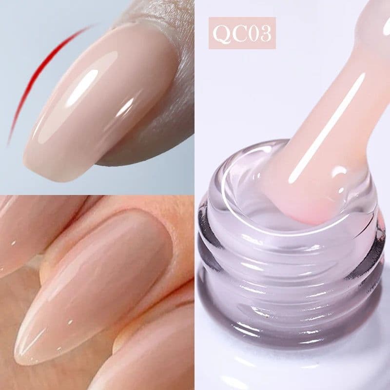 image-BORN PRETTY Milky White Jelly Nude Gel Nail Polish 10ml White Translucent Soak Off Gel Vernis Semi Permanent Need UV Light Cure