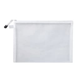 image-Transparent Waterproof Mesh Zipper Pouch Document Bag A4 Size File Folders for School Office Supplies Pencil Case Storage Bags