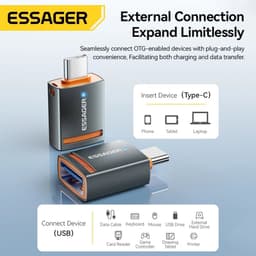 image-Essager USB3.0 OTG Adapter Type-C USB-A Micro Female to USB Micro iP Type-C Male Converter For Macbook Xiaomi iPhone OTG Adapter