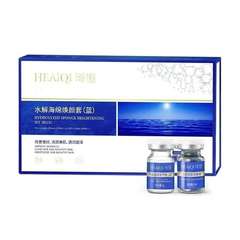 image-80% Blue Sponge microalgae Kit Face Collagen Regeneration Natural Biological Extract Sponge Spicules Resurfacing Skin Care