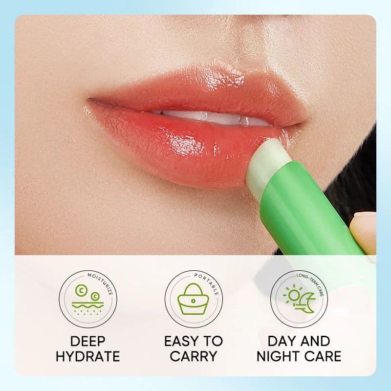image-24pcs SADOER Aloe Vera Lip Balm Moisturizing Anti Cracking Hydrating Nourishing Anti Wrinkles Lipstick Lips Skin Care Products
