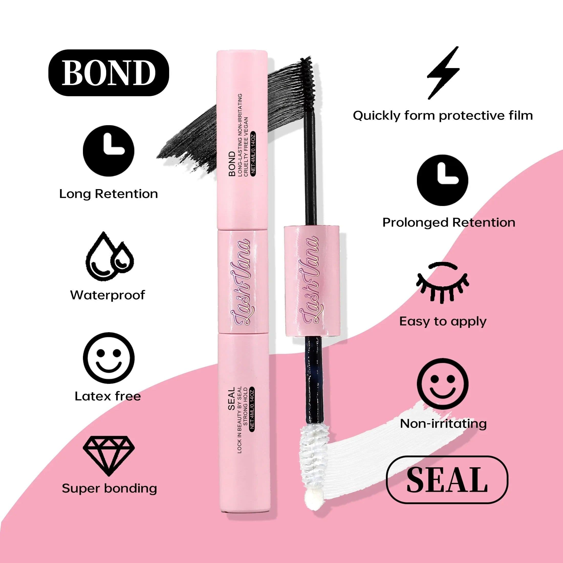 image-DIY Lashes Extension Kit Eyelashes 200 PCS Clusters Lash Bond and Seal Makeup Tools for Gluing Lashes Gluing Glue Accessories