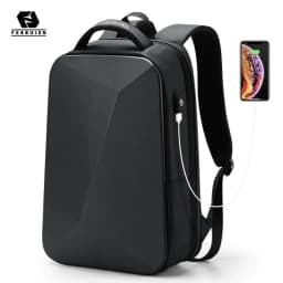 image-Fenruien Brand Laptop Backpack Anti-theft Waterproof School Backpacks USB Charging Men Business Travel Bag Backpack New Design