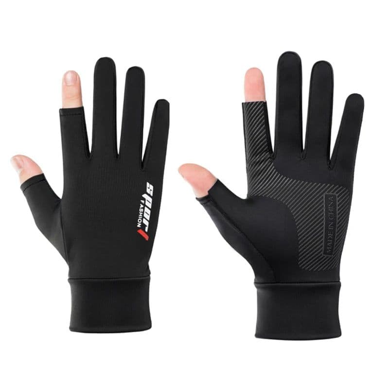 image-Ice Silk Non-Slip Motorcycle Racing Gloves Breathable Outdoor Sports Riding Touch Screen Gloves Thin Anti-UV Protective Gear
