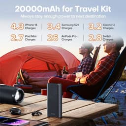image-QOOVI Power Bank 20000mAh Portable PD 20W Fast Charging Poverbank Mobile Phone External Battery Powerbank For iPhone 13 Xiaomi