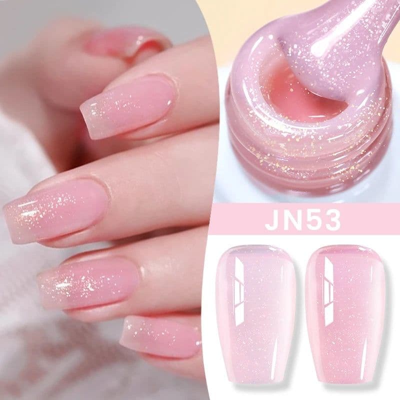 image-BORN PRETTY Milky White Jelly Nude Gel Nail Polish 10ml White Translucent Soak Off Gel Vernis Semi Permanent Need UV Light Cure