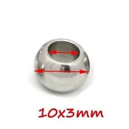 image-100pcs 2 mm-12 mm 316L Stainless Steel Beads European Ball Metal Big Hole Spacer Beads for Jewelry Making Diy Bracelet Necklace