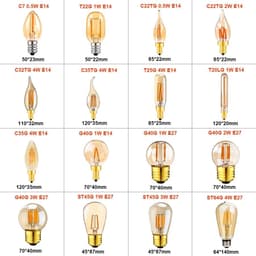 image-E14 E27 LED Bulb 220V Dimmable Vintage LED Filament Light Bulb T22 1W Retro Incandescent Decoration Led Lighting Lamp Ampoule