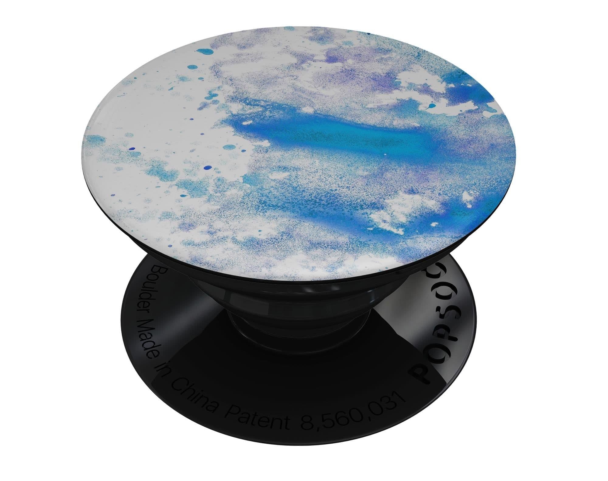 image-Blue Watercolor on White - Skin Kit for PopSockets and other