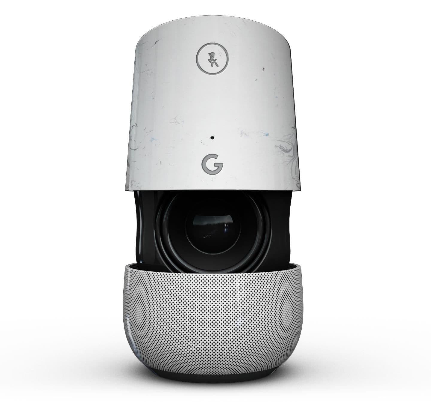 image-Marbleized Light Gray - Full-Body Skin Kit for the Google Home