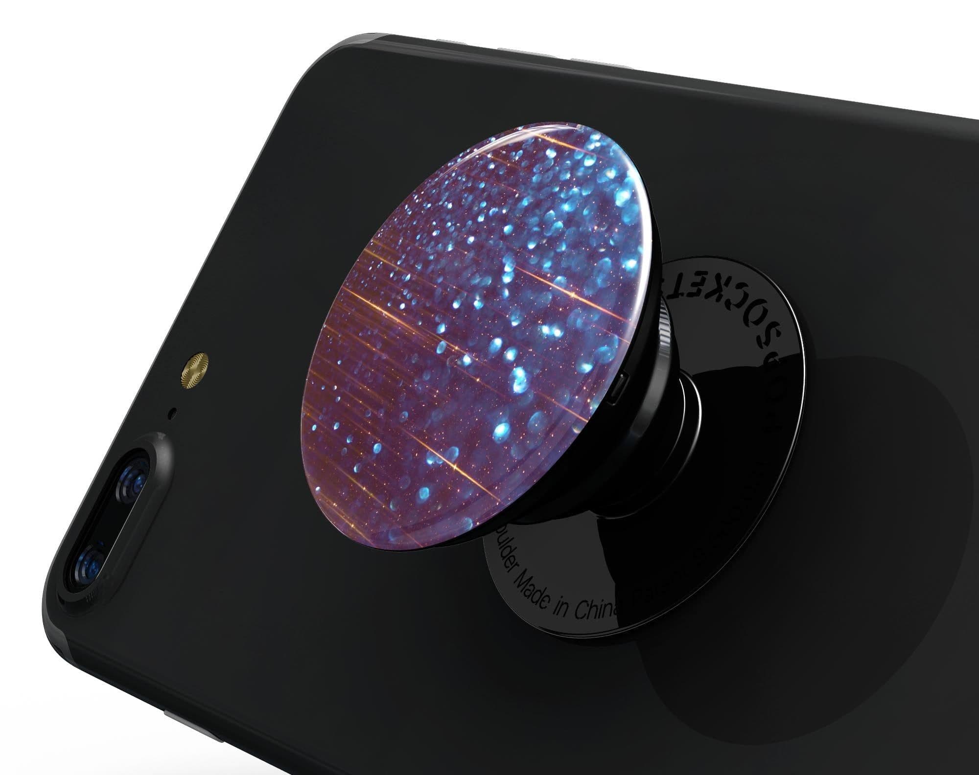 image-Dark Radient Orbs of Blue with Streaks - Skin Kit for PopSockets and