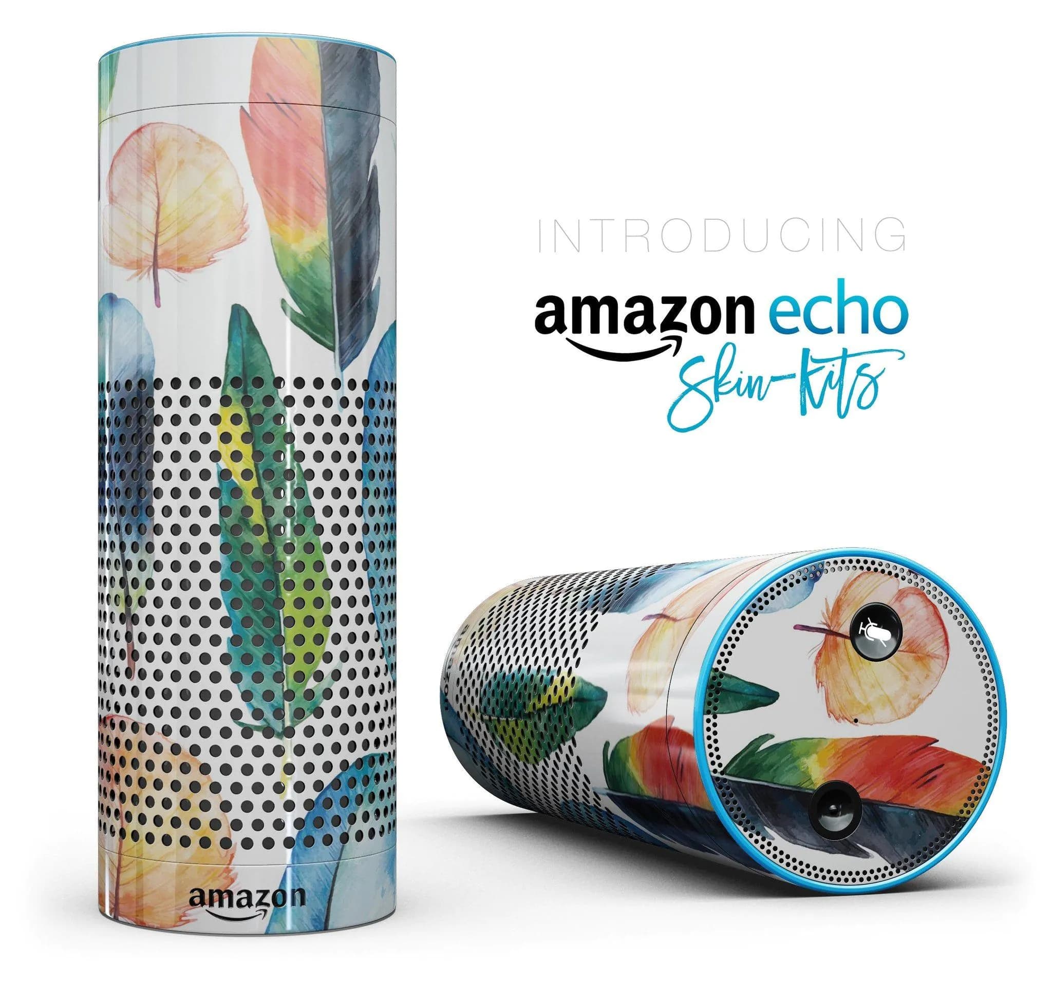 image-Bright Water Color Painted Feather - Full-Body Skin-Kit for the Amazon