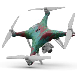 image-Abstract Wet Paint Mint Green to Red - Full-Body Skin Kit for the DJI