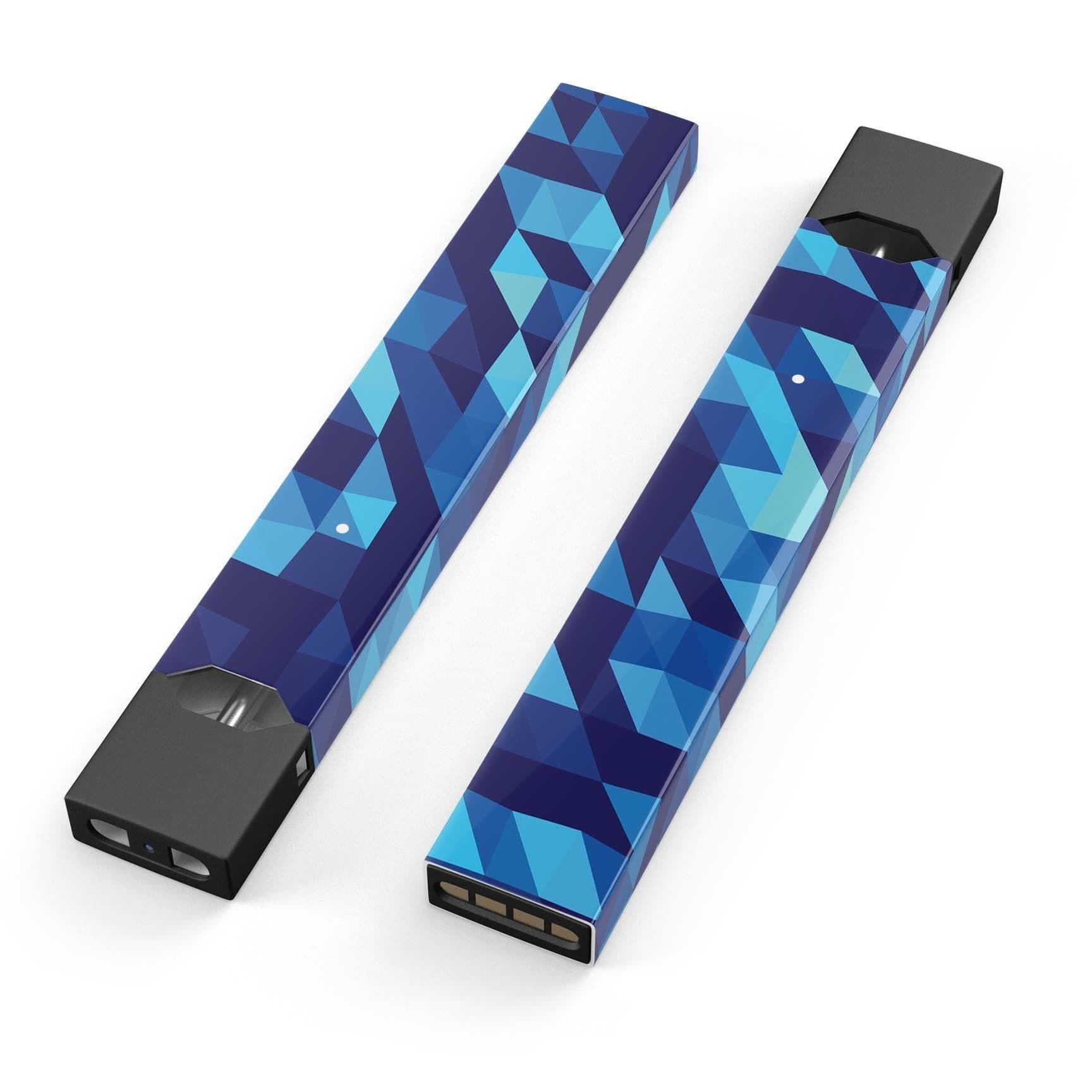 image-50 Shades of Blue Geometric Triangles - Premium Decal Protective