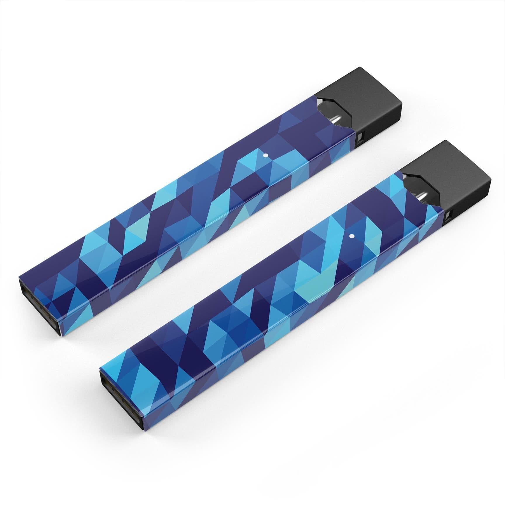 image-50 Shades of Blue Geometric Triangles - Premium Decal Protective
