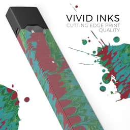 image-Abstract Wet Paint Mint Green to Red - Premium Decal Protective