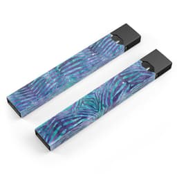 image-Blue and Purple Watercolor Zebra Pattern - Premium Decal Protective