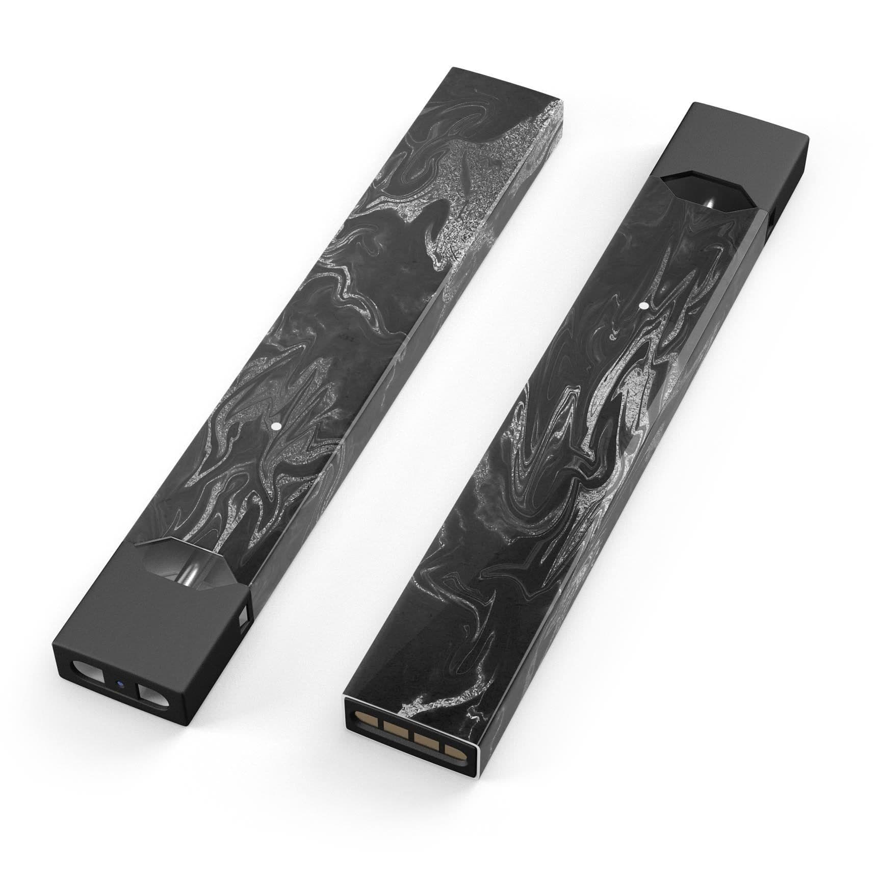 image-Black & Silver Marble Swirl V1 - Premium Decal Protective Skin-Wrap