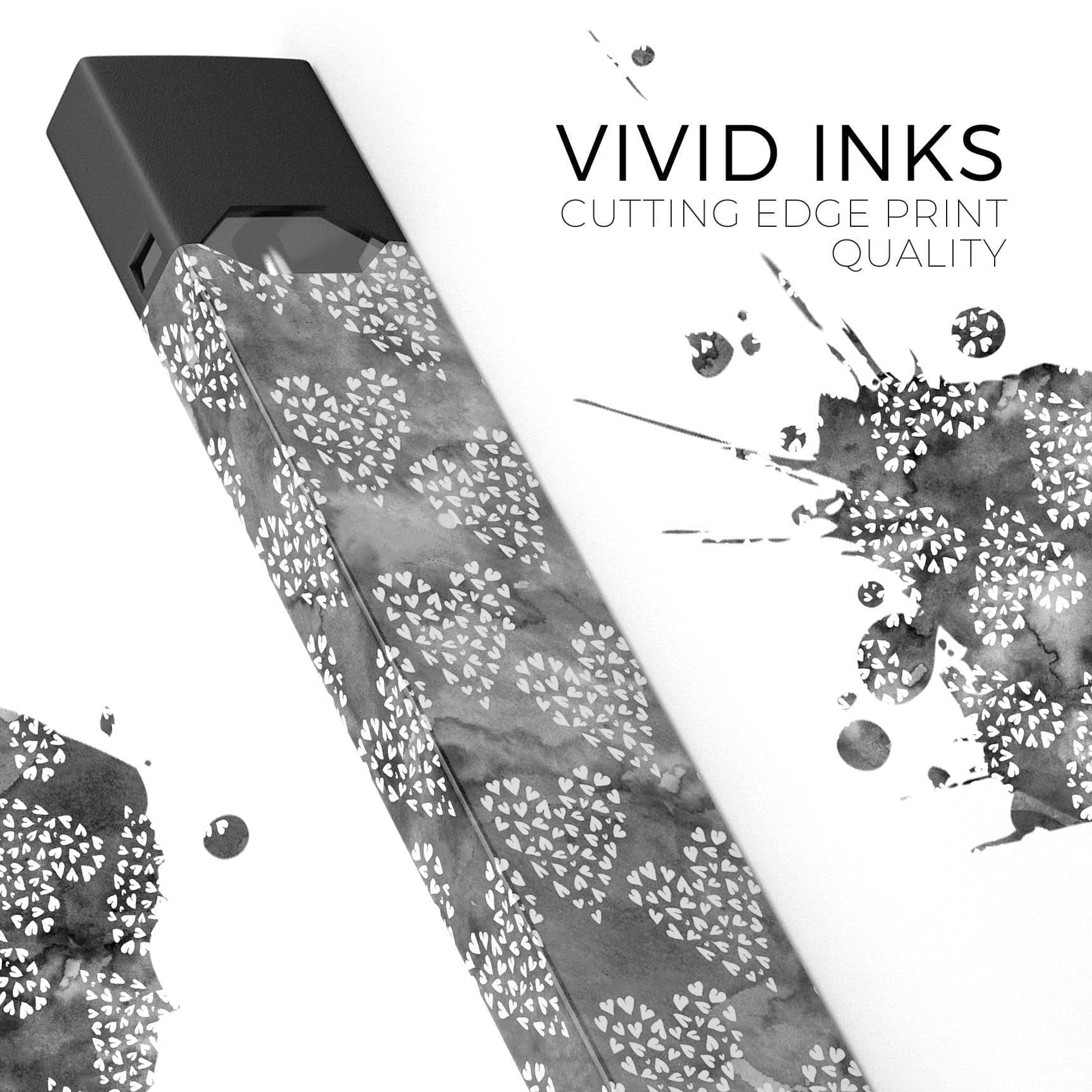 image-Black and White Watercolor Hearts - Premium Decal Protective Skin-Wrap