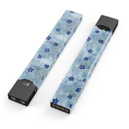 image-Cute Watercolor Flowers over Blue - Premium Decal Protective Skin-Wrap