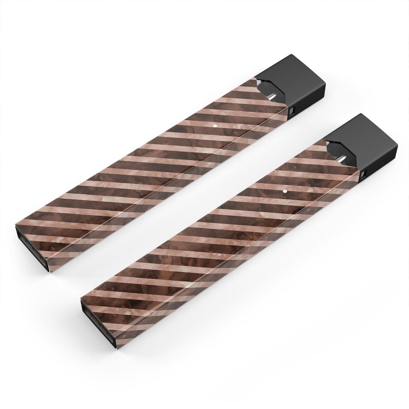 image-Brown Watercolor Diagonal Stripes - Premium Decal Protective Skin-Wrap