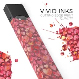 image-Red Watercolor Hearts - Premium Decal Protective Skin-Wrap Sticker