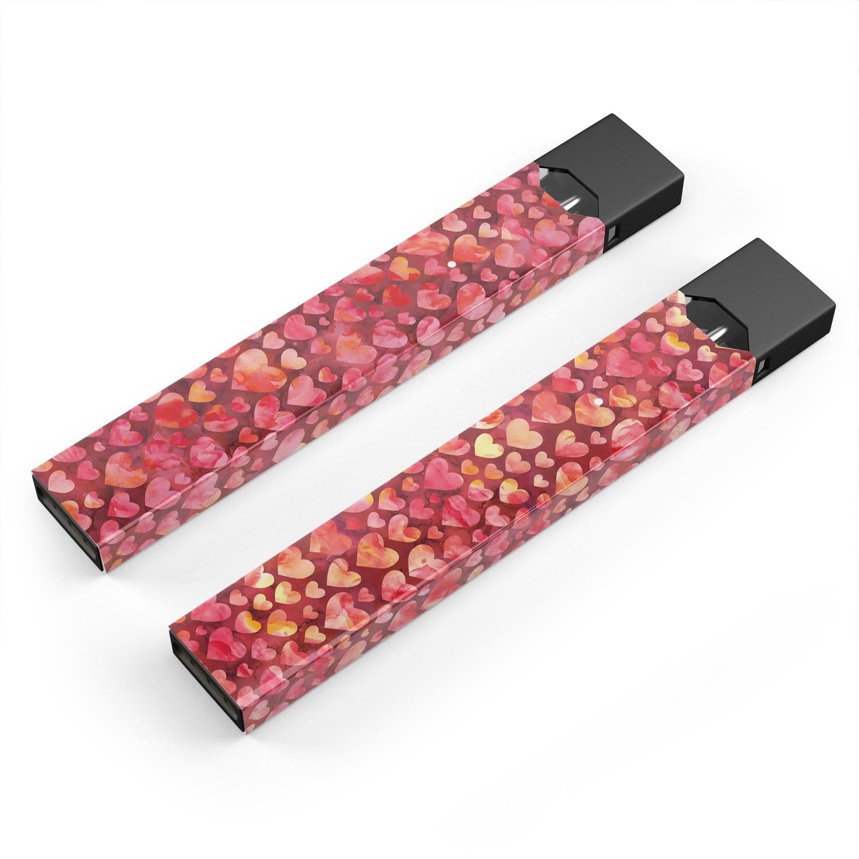 image-Red Watercolor Hearts - Premium Decal Protective Skin-Wrap Sticker