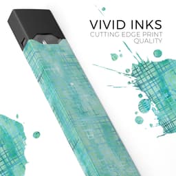 image-Aqua Watercolor Cross Hatch - Premium Decal Protective Skin-Wrap